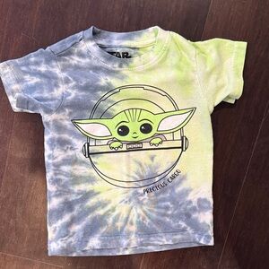 Star Wars Kids Tie-Dye Tee with The Child - Blue & Green